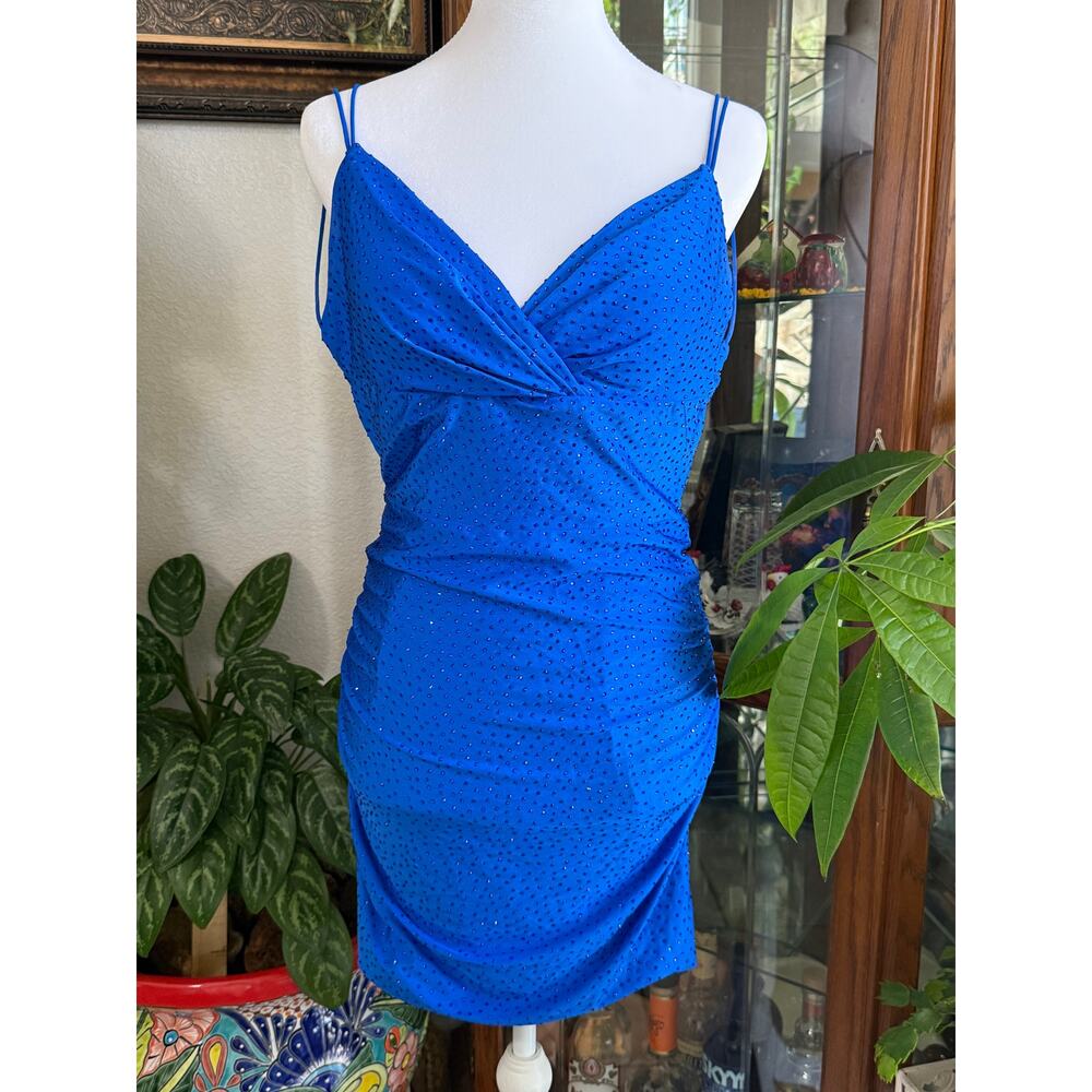 Sherri hill blue bodycon dress